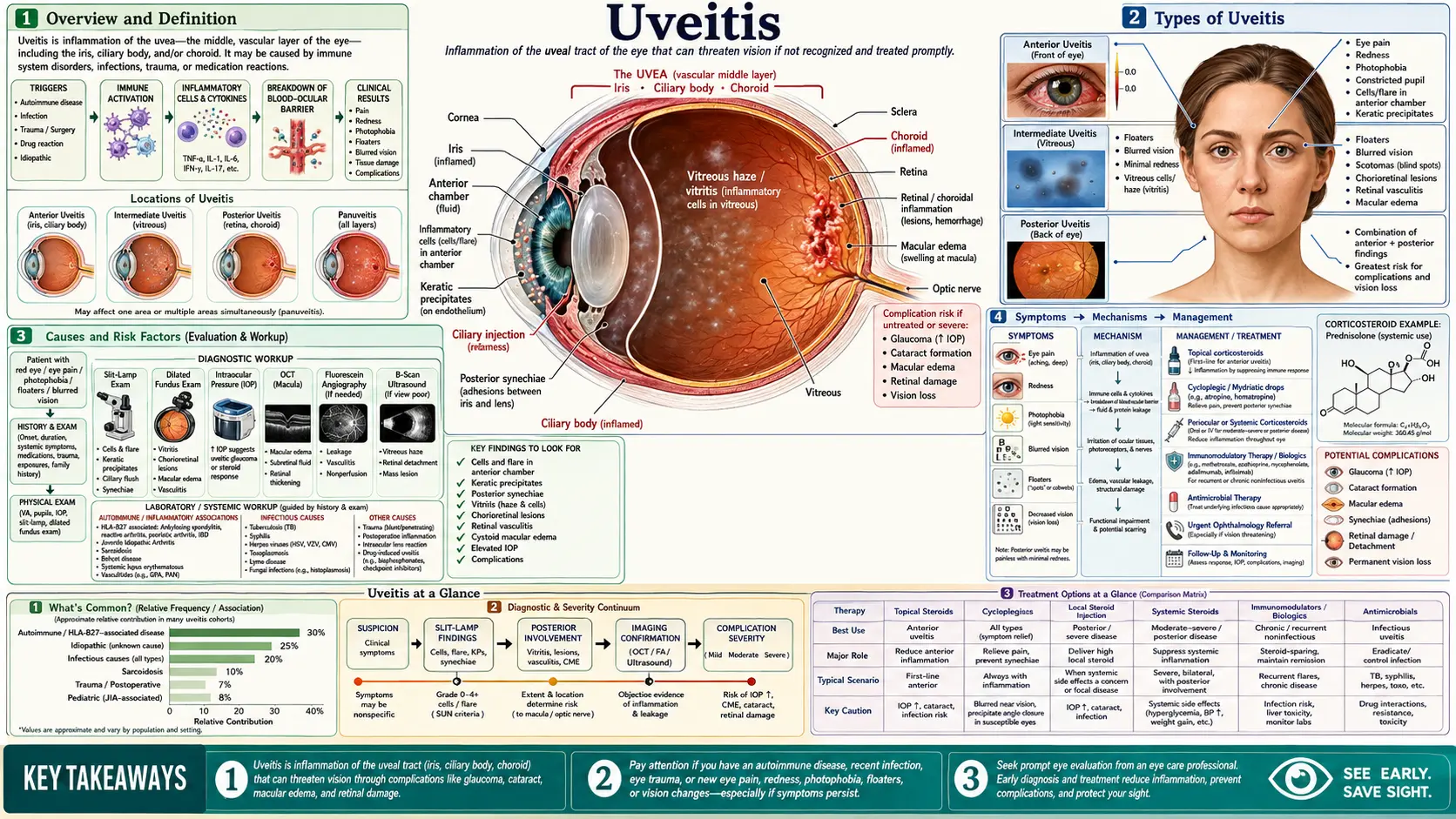 Uveitis — scientific infographic poster