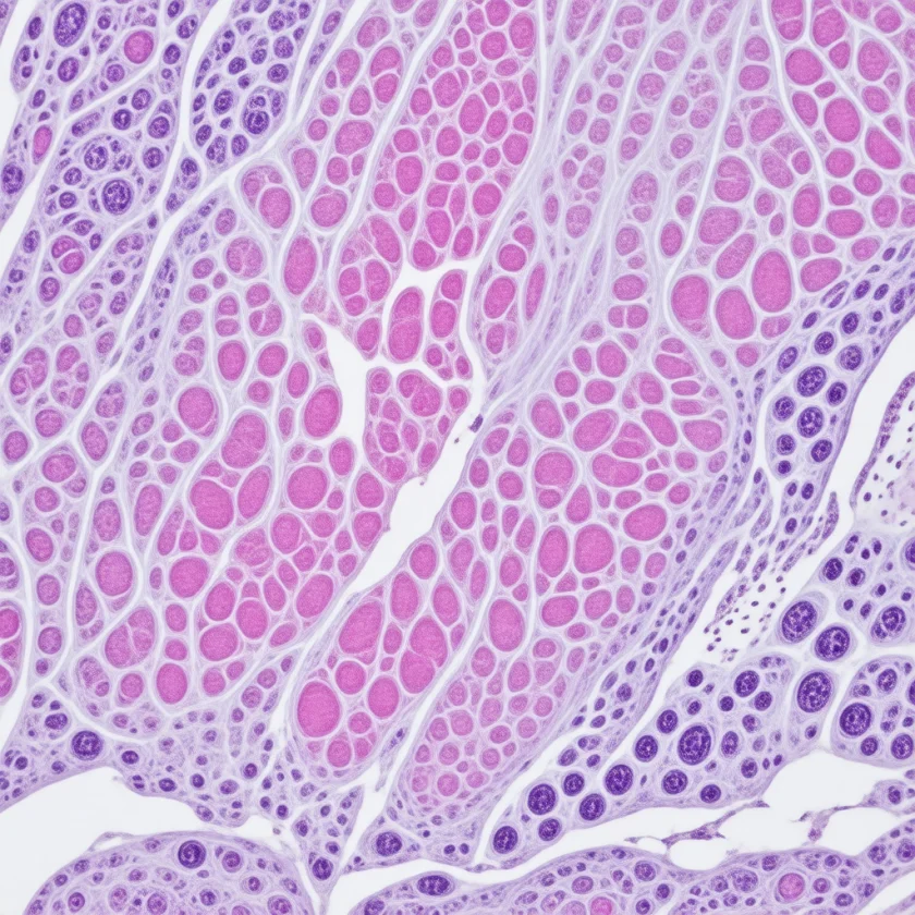 Dead bone, its cell spaces left empty