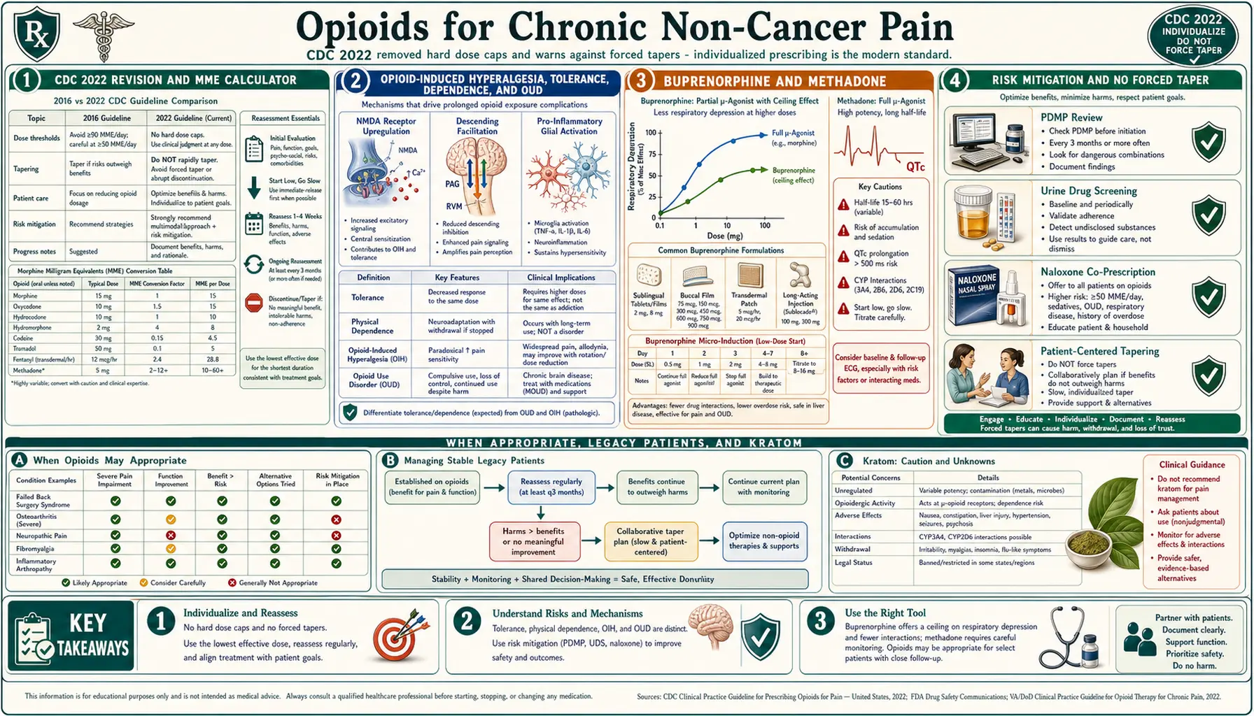 Opioids for Chronic Non Cancer Pain — scientific infographic poster