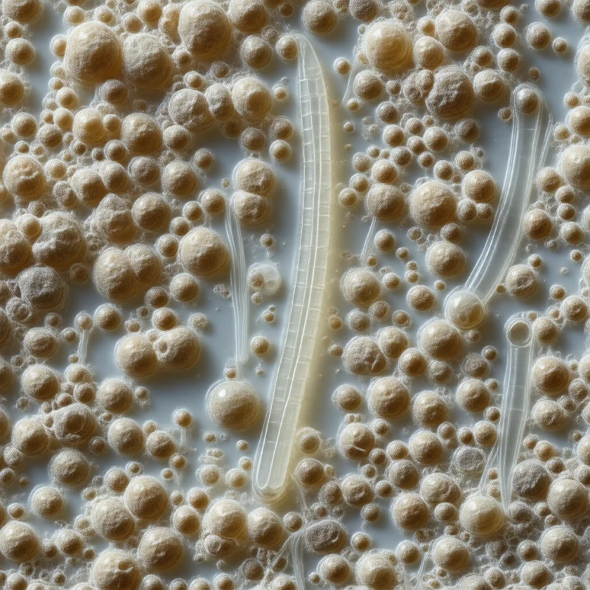 Necator americanus hookworm — developing stage