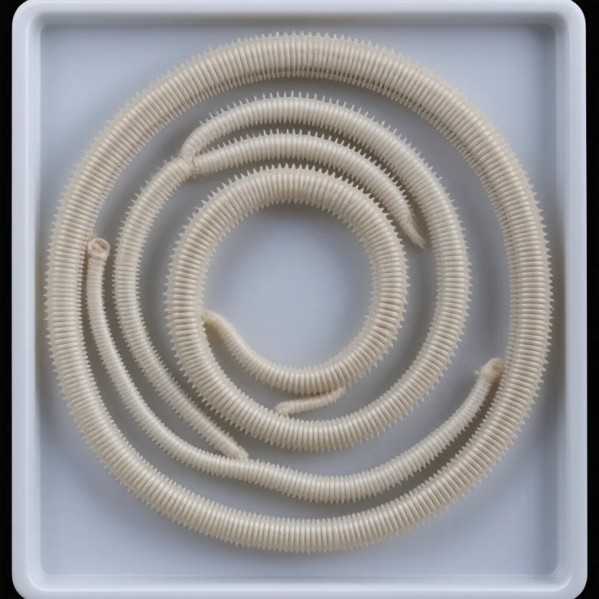 Taenia tapeworm — active stage