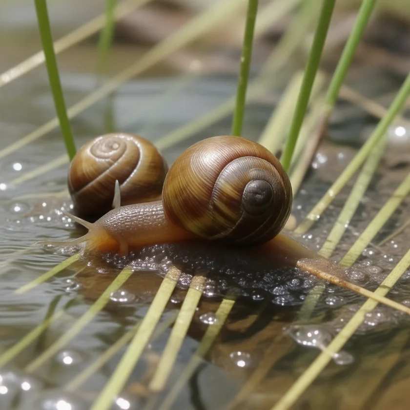 Freshwater snails that carry schistosomiasis