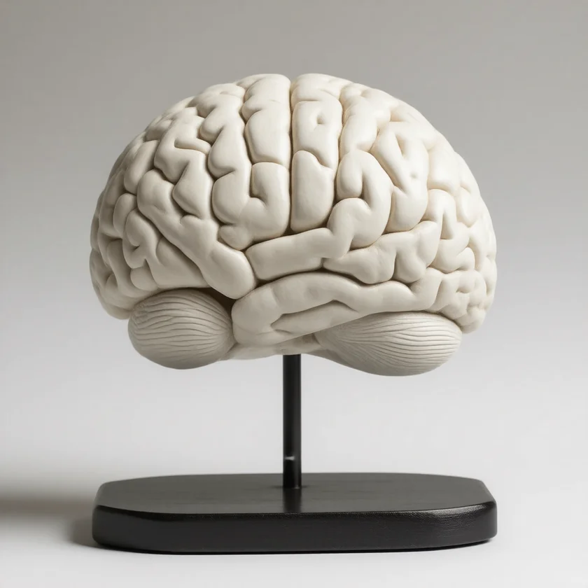 A brain model with injured deep white matter