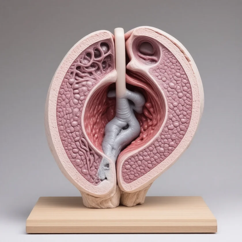 A small airway plugged in bronchiolitis, as a model