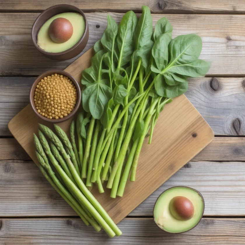 Folate-rich foods; folate lowers neural tube defect risk