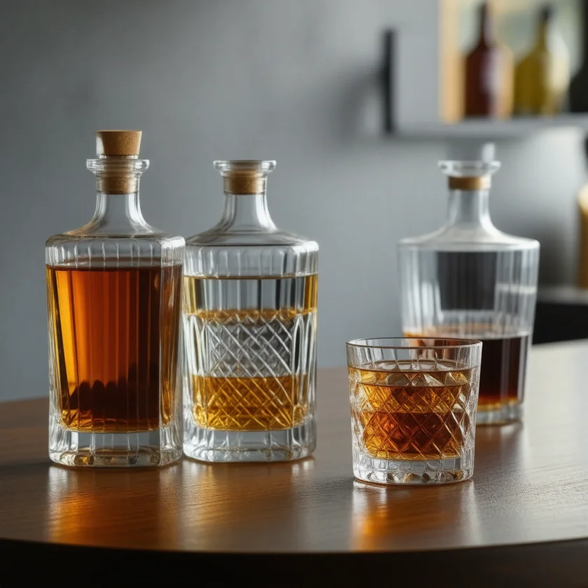 Spirits on a bar counter