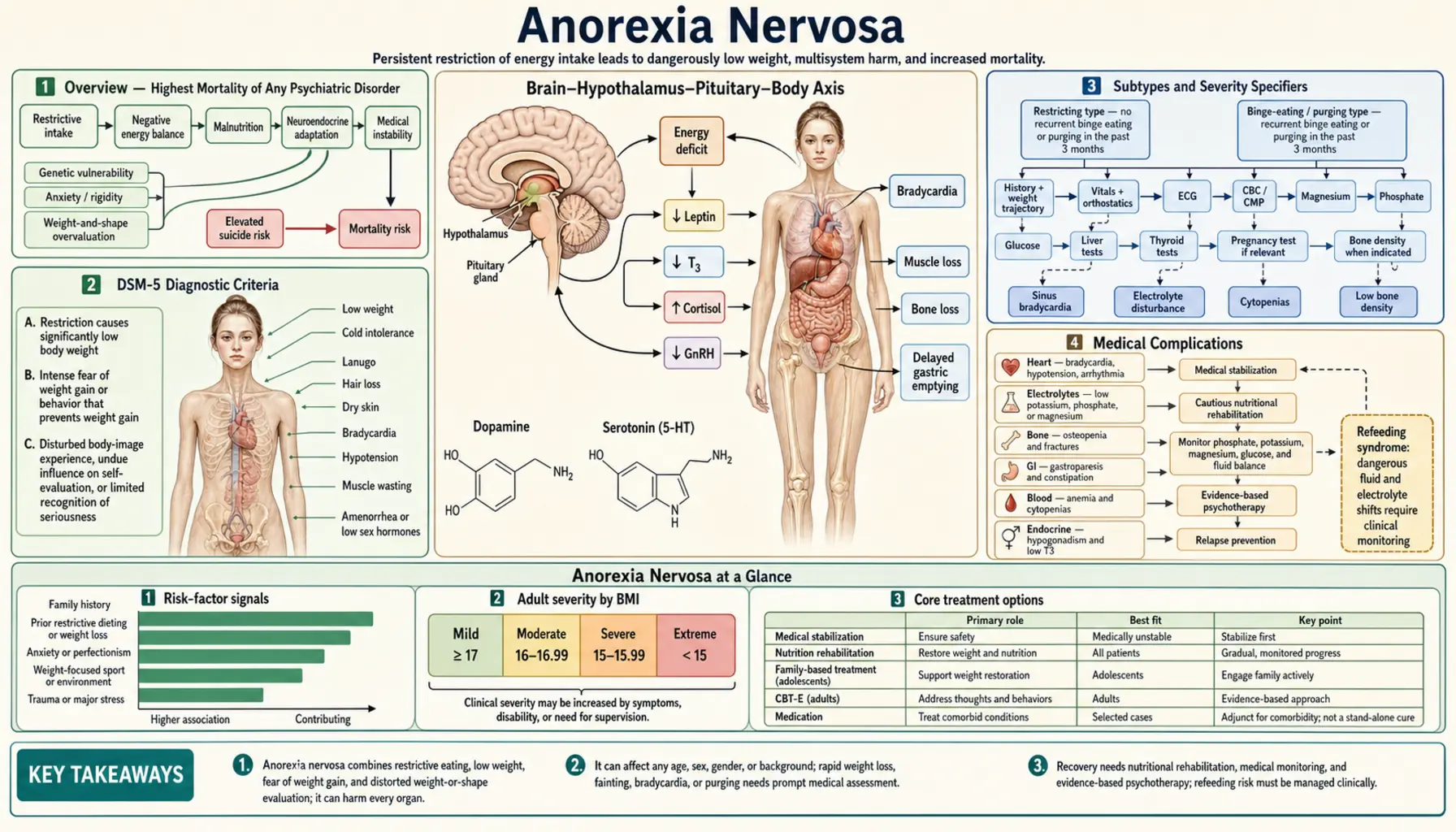 Anorexia Nervosa — scientific infographic poster