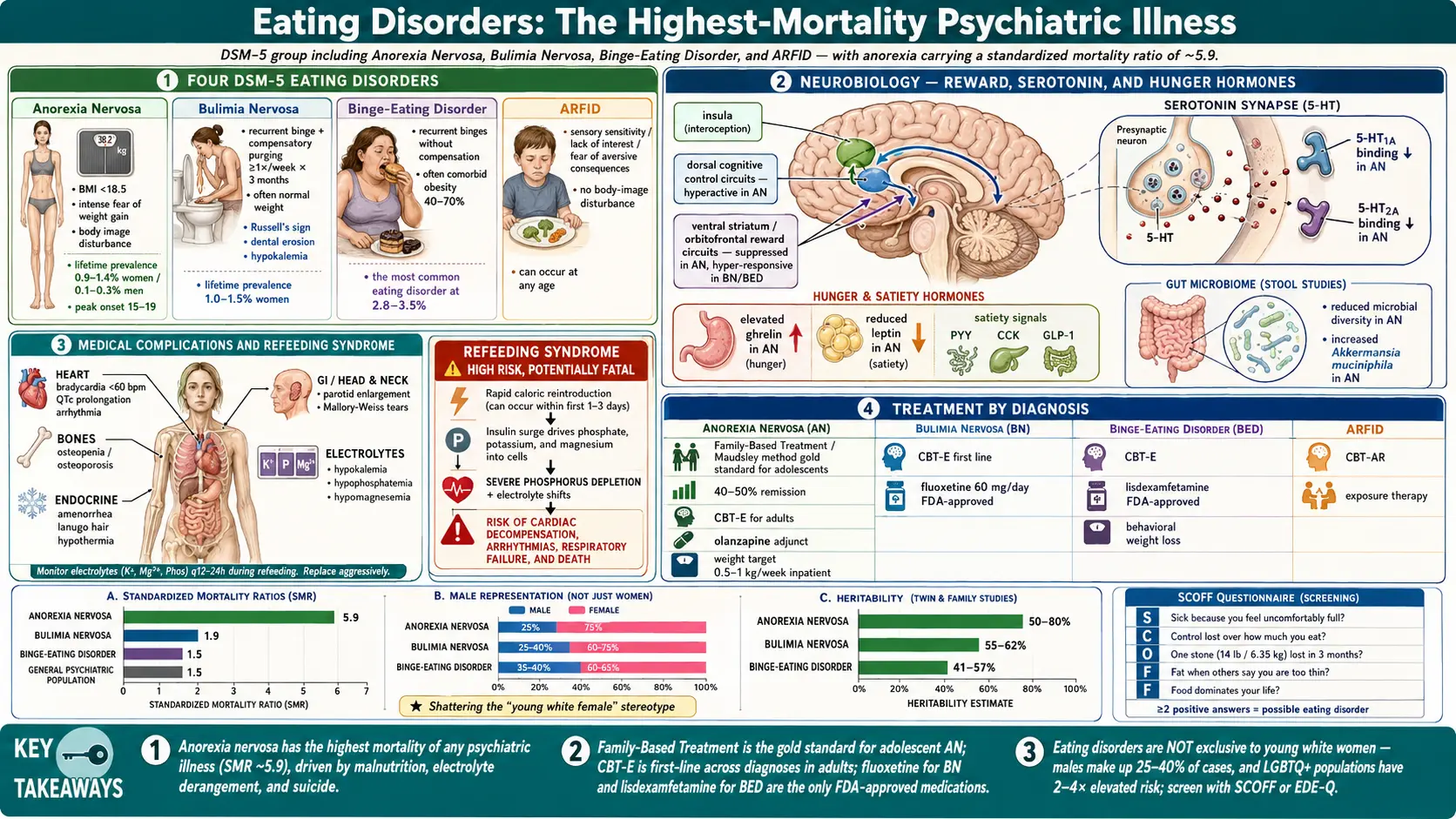 Eating Disorders — scientific infographic poster