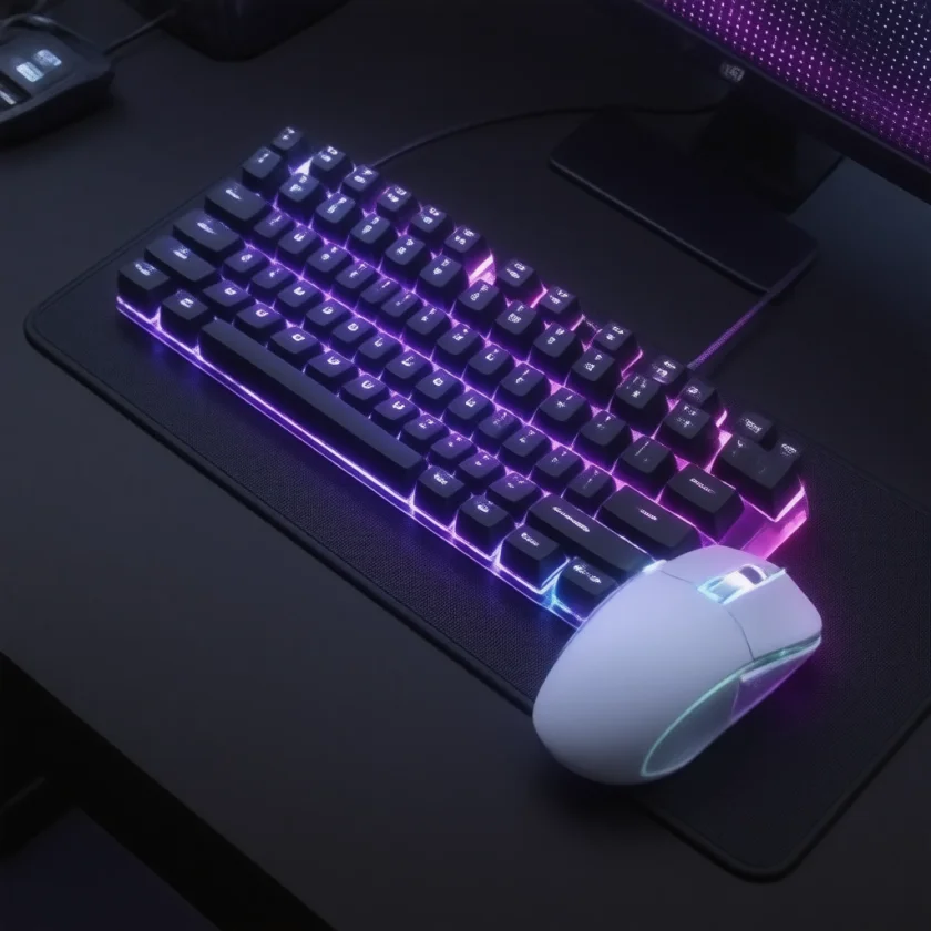 Gaming keyboard and mouse