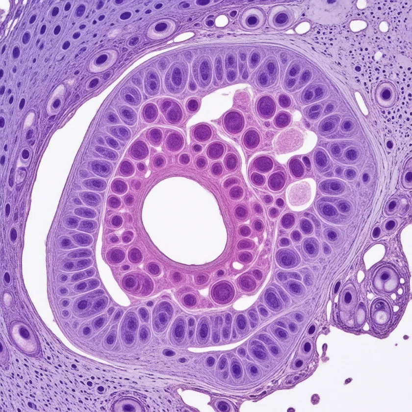 Normal small lung artery