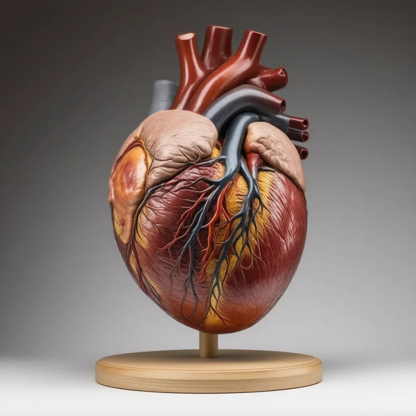 An enlarged right heart in PAH, as a model