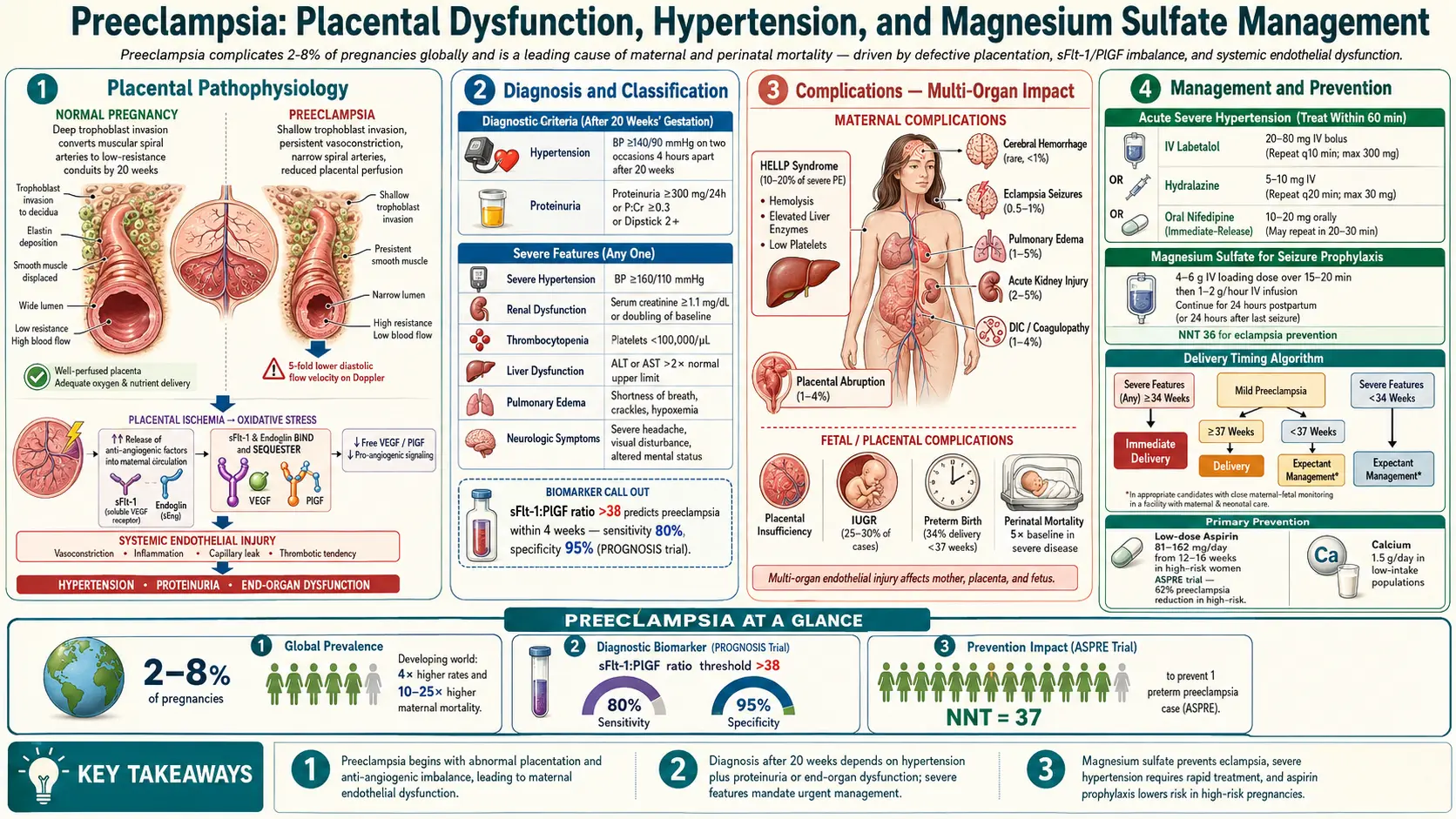 Preeclampsia — scientific infographic poster