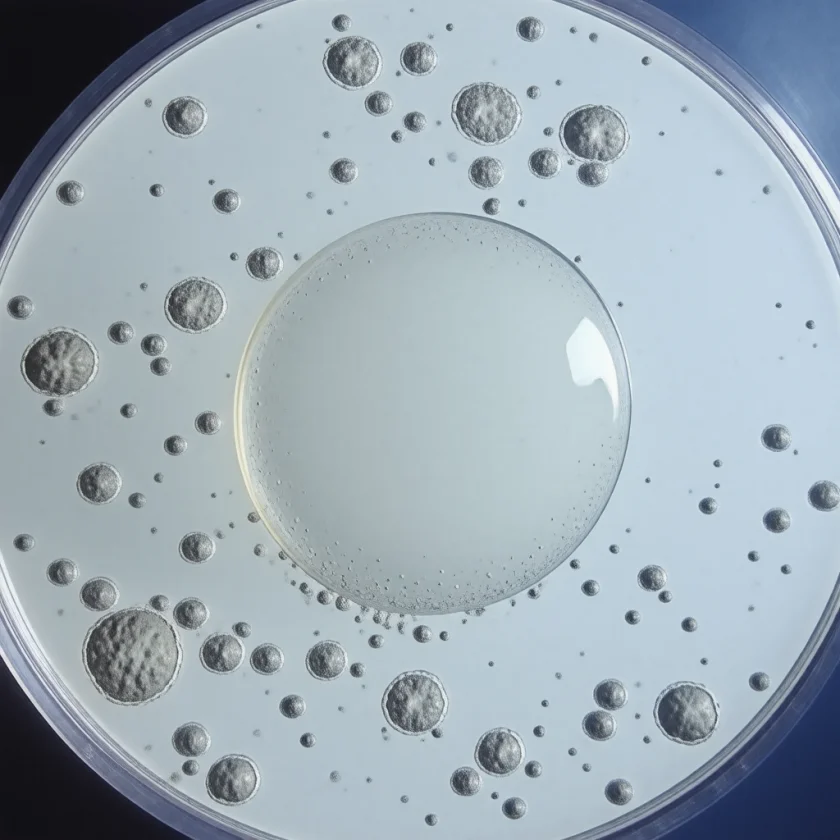 A human egg surrounded by its cumulus cells