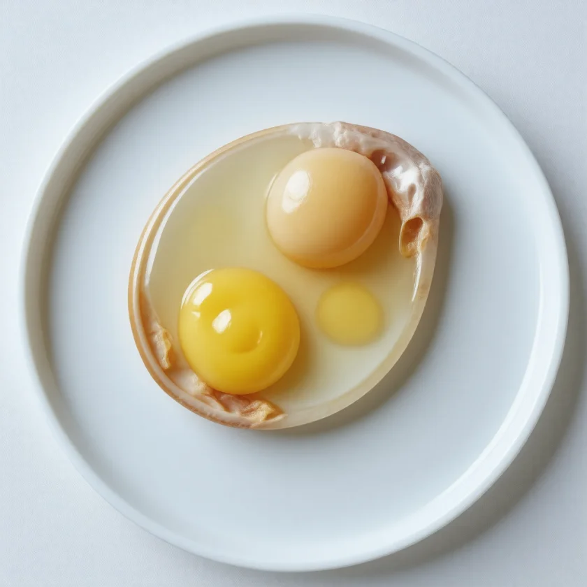 An ovary with a simple cyst and a corpus luteum