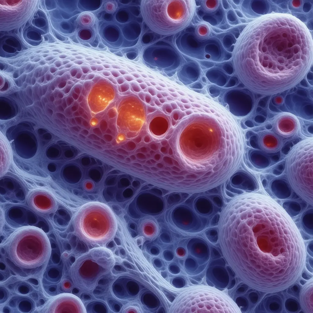 Microscopic view of Ankylosing Spondylitis cellular pathology