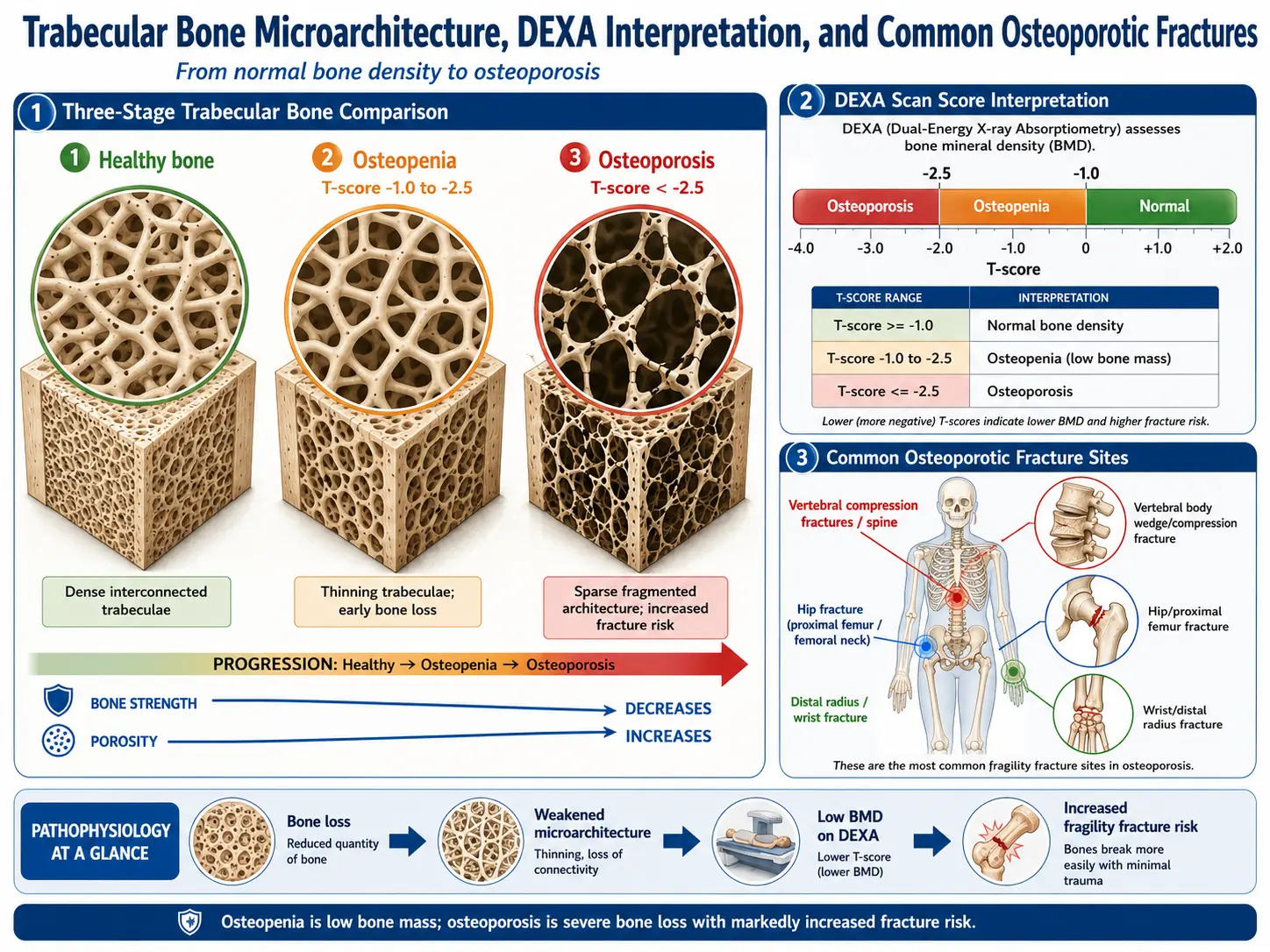 Bone density trabecular loss