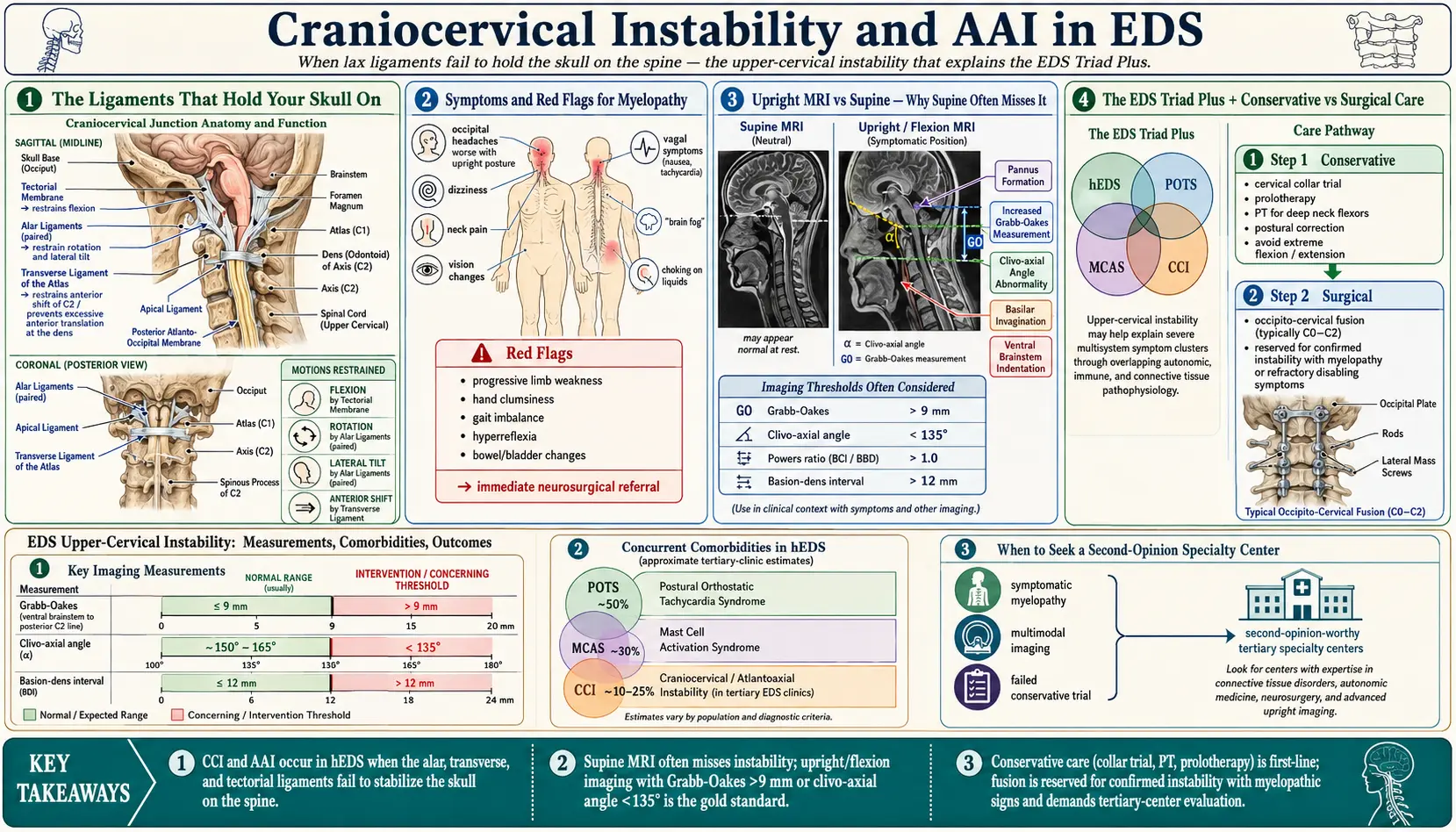 Craniocervical Instability and AAI — scientific infographic poster