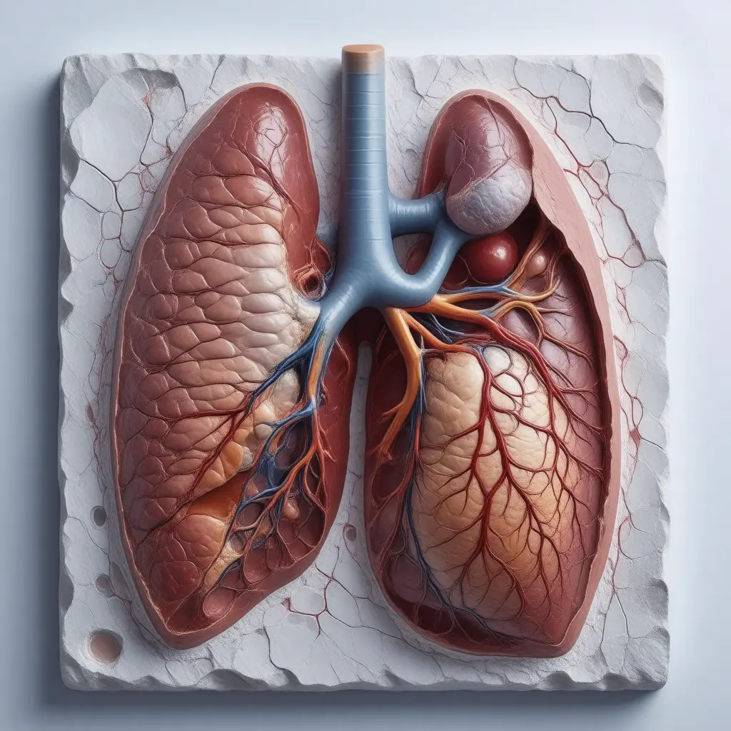 Anatomical cross-section illustrating organs affected by Lupus