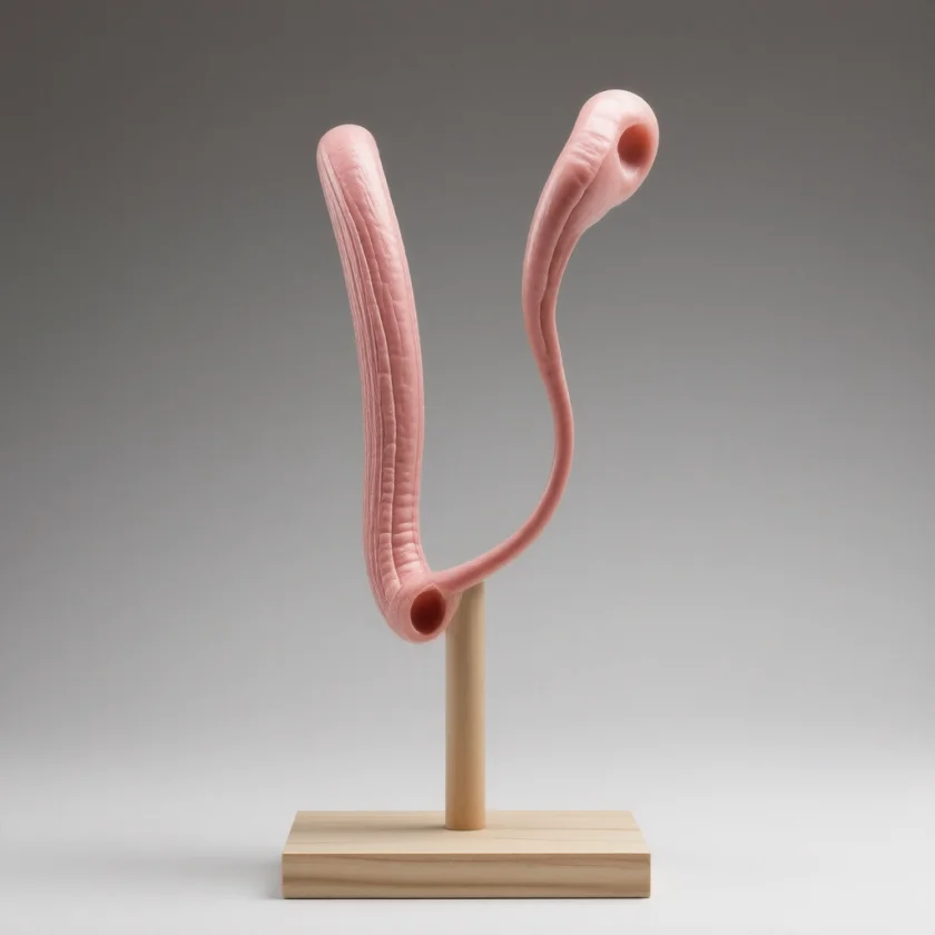 A slack, widened oesophagus, as a teaching model