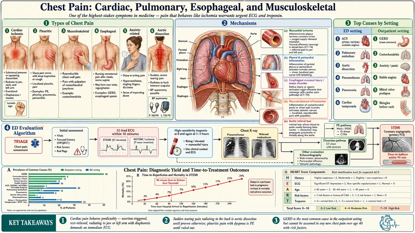 Chest Pain — scientific infographic poster