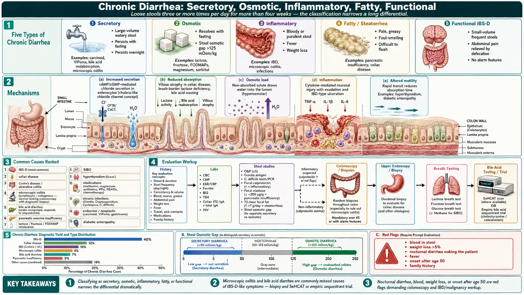 Chronic Diarrhea — scientific infographic poster