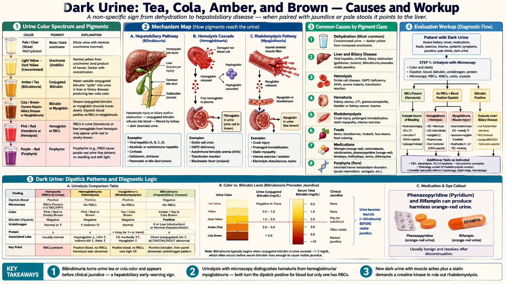 Dark Urine — scientific infographic poster