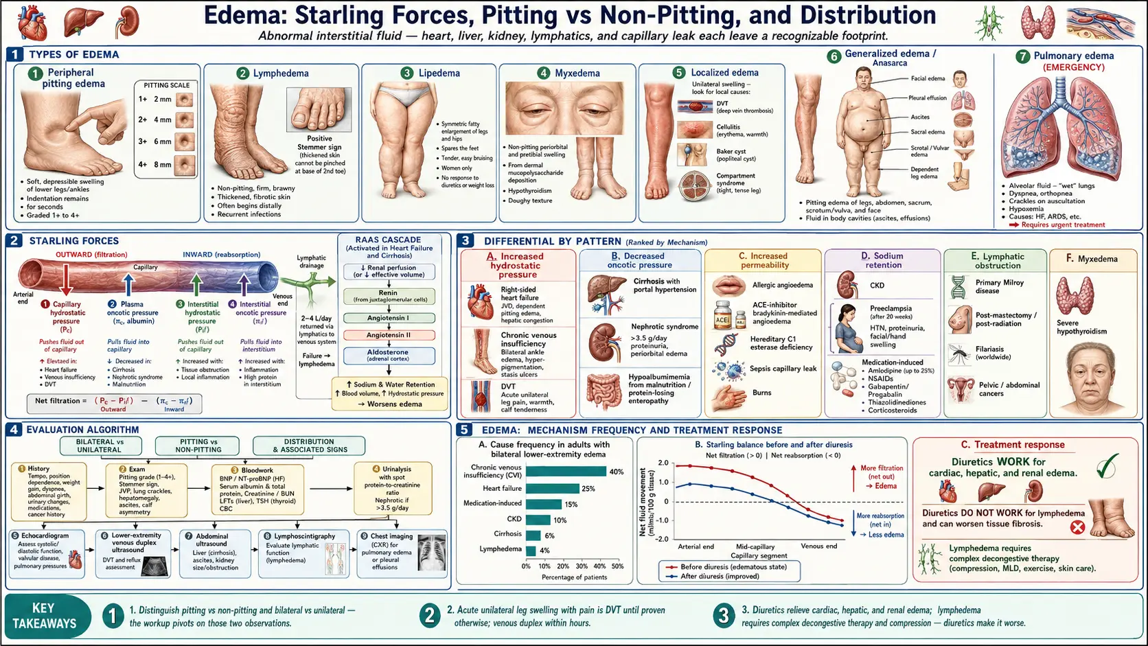 Edema — scientific infographic poster