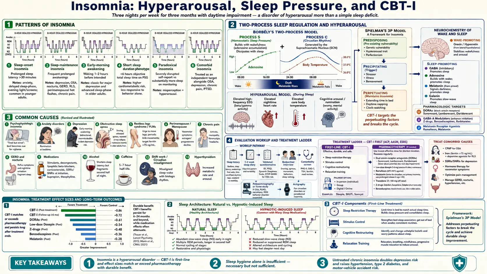 Insomnia — scientific infographic poster