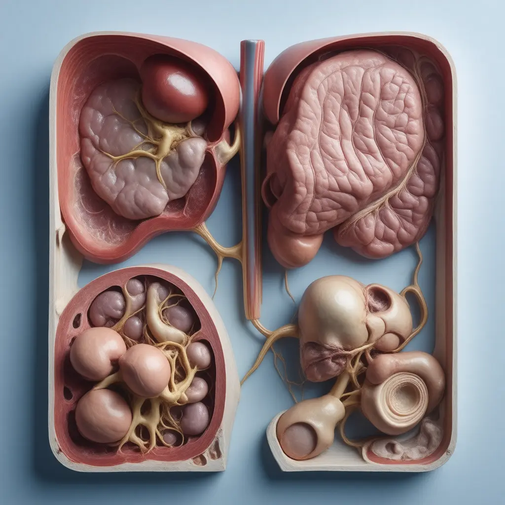 Anatomical cross-section illustrating organs affected by Loss of Appetite
