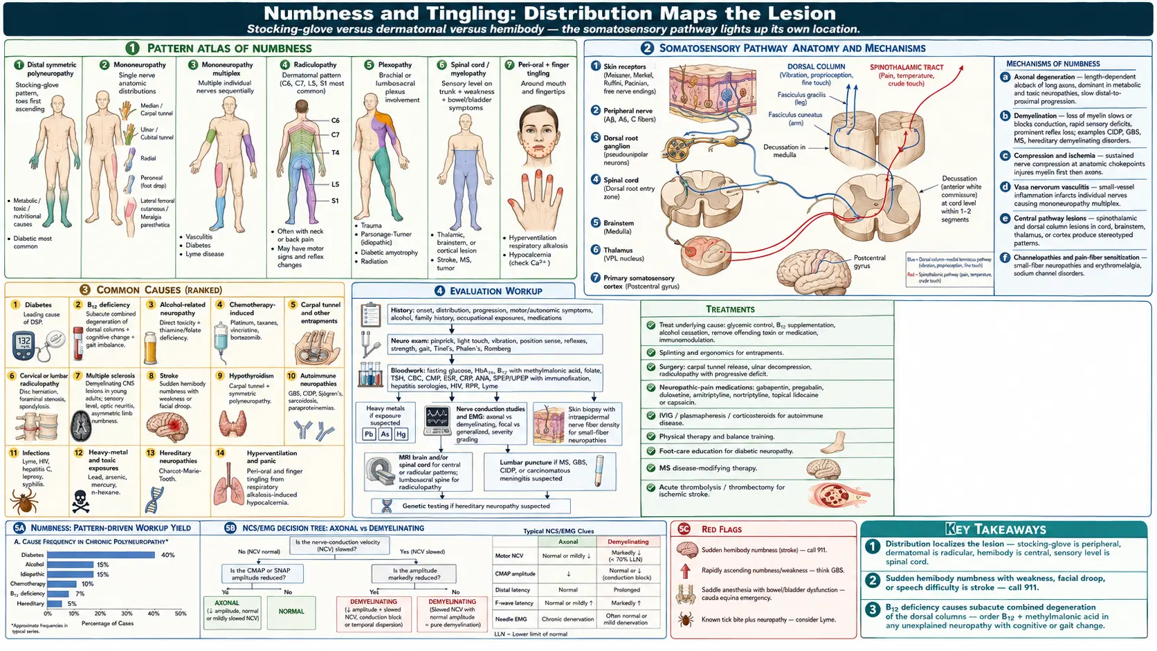 Numbness Tingling — scientific infographic poster
