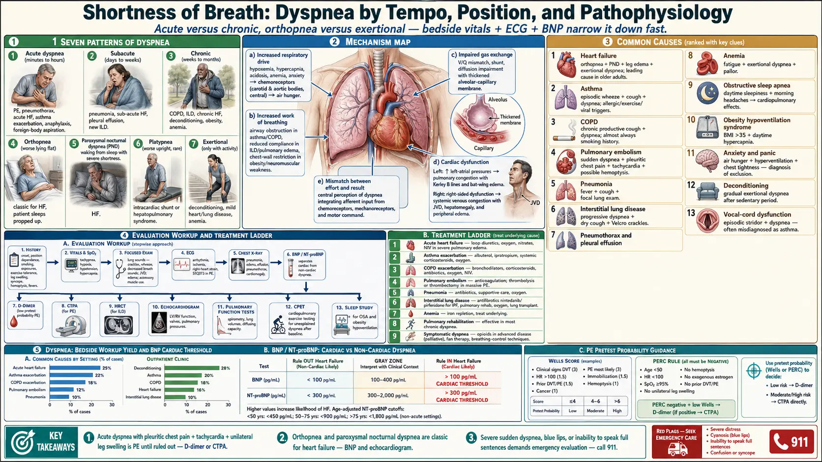 Shortness Of Breath — scientific infographic poster