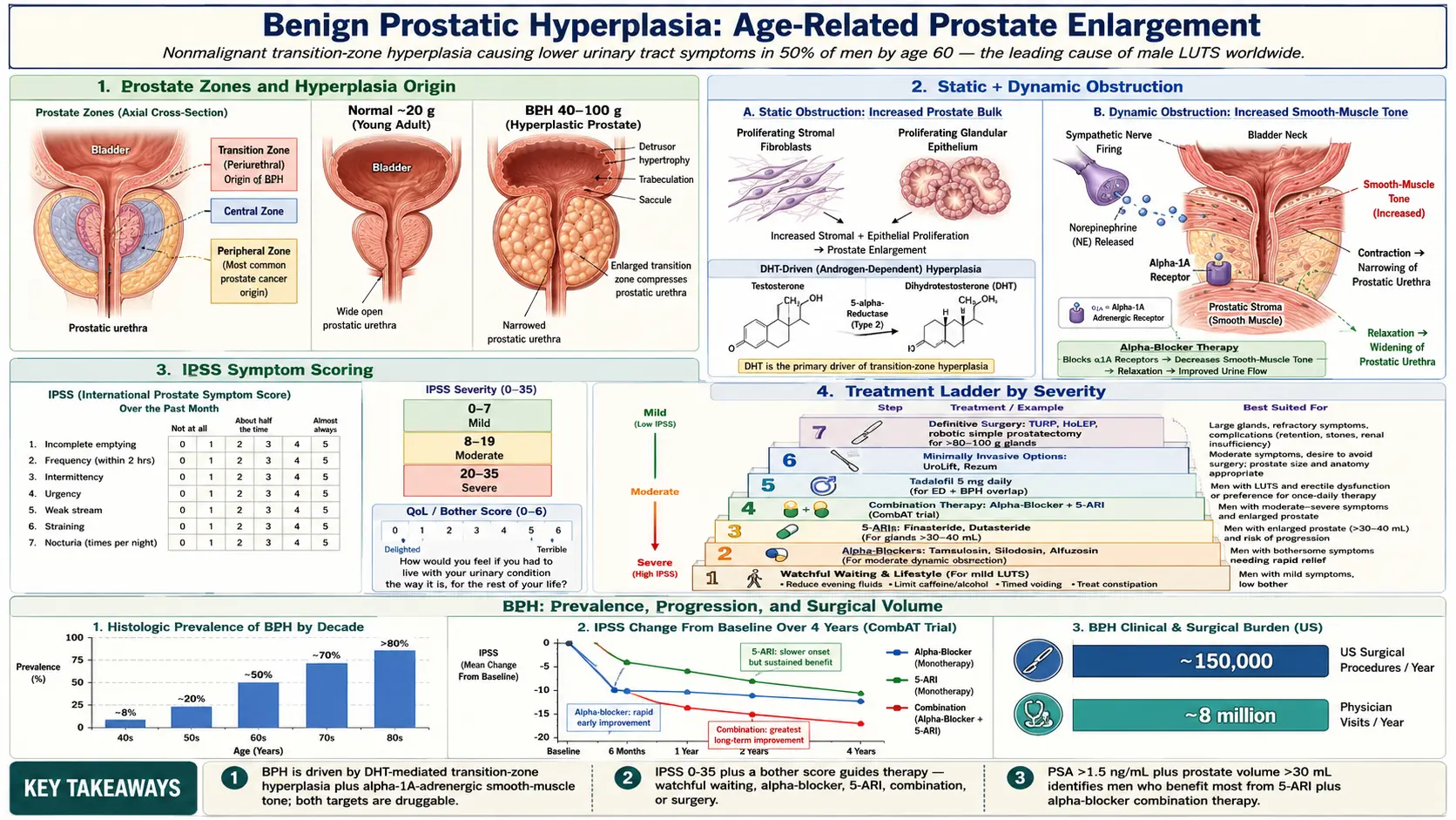 Benign Prostatic Hyperplasia — scientific infographic poster