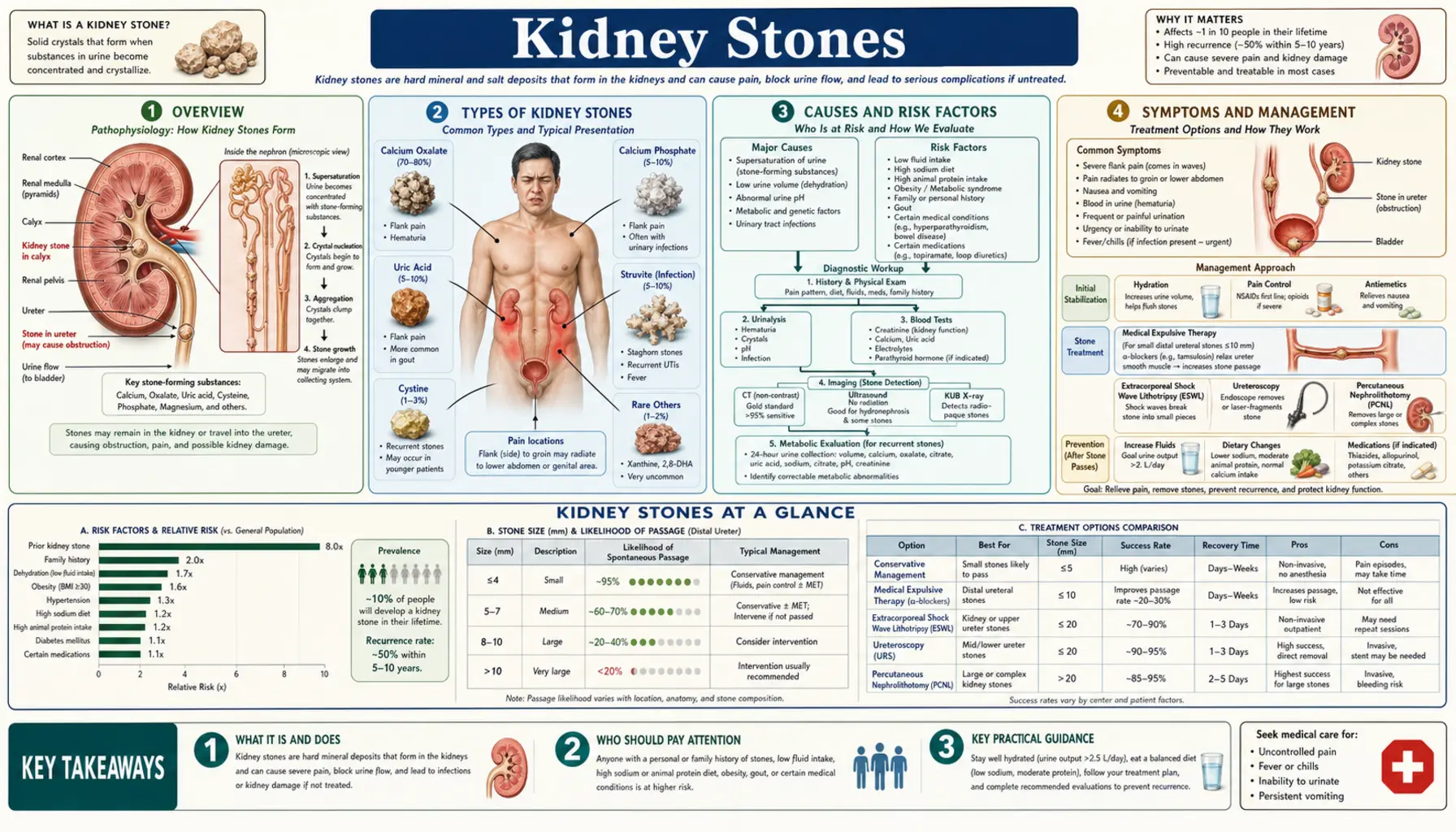 Kidney Stones — scientific infographic poster