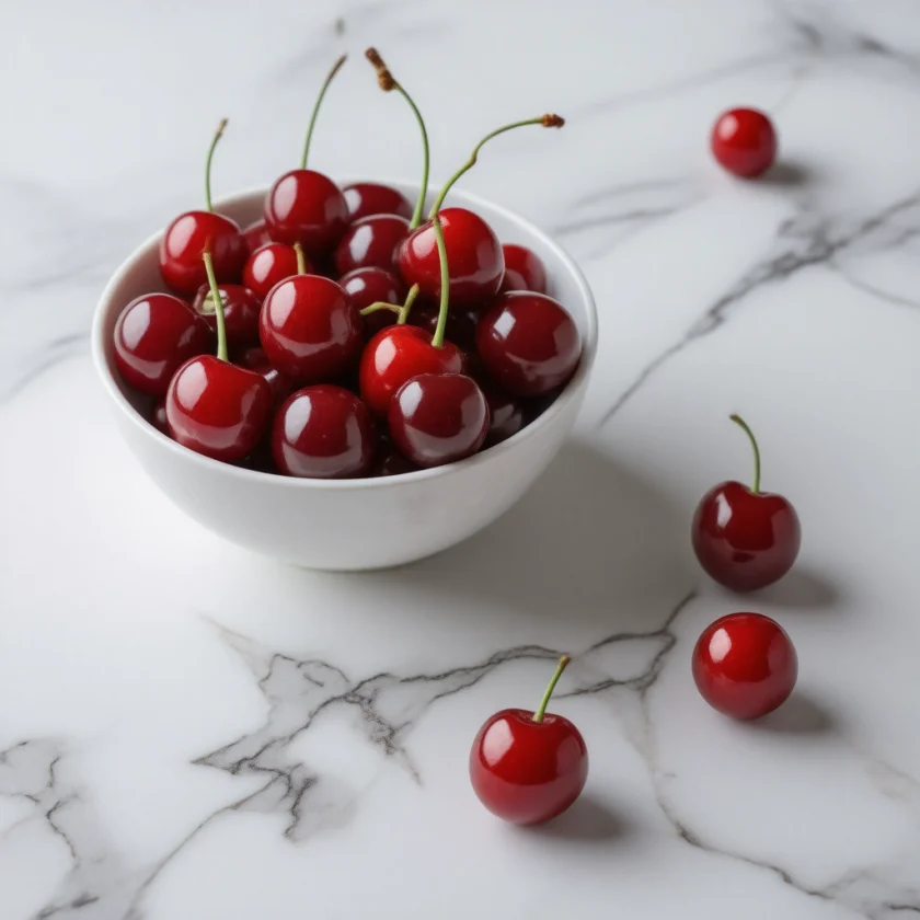 Candied cherries, long coloured with Red No. 3