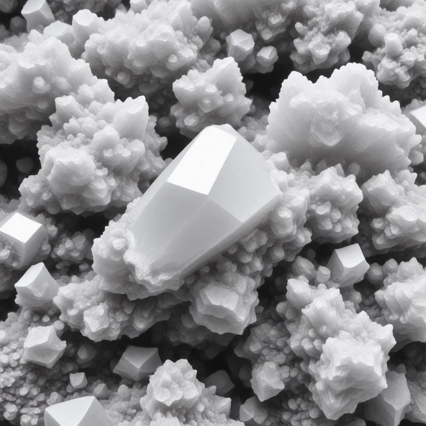 Kratom alkaloid crystals, magnified