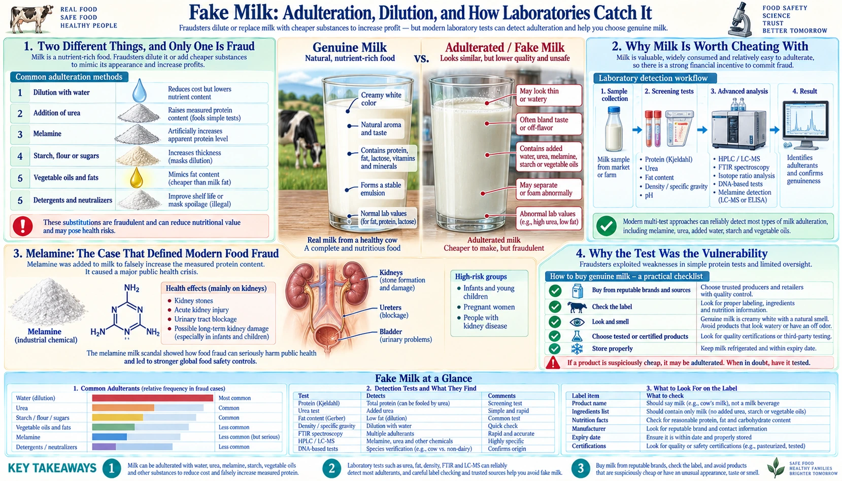 Fake Milk — scientific infographic poster