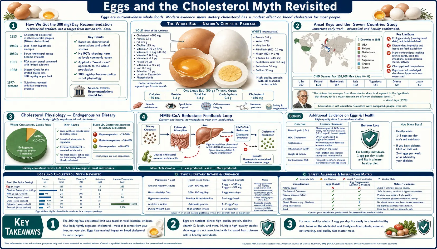 Cholesterol Myth Revisited — scientific infographic poster