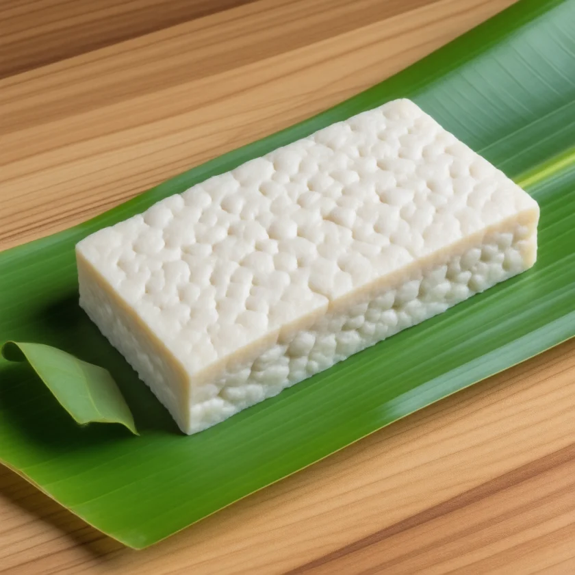 Tempeh: Indonesian soybeans bound by white mould