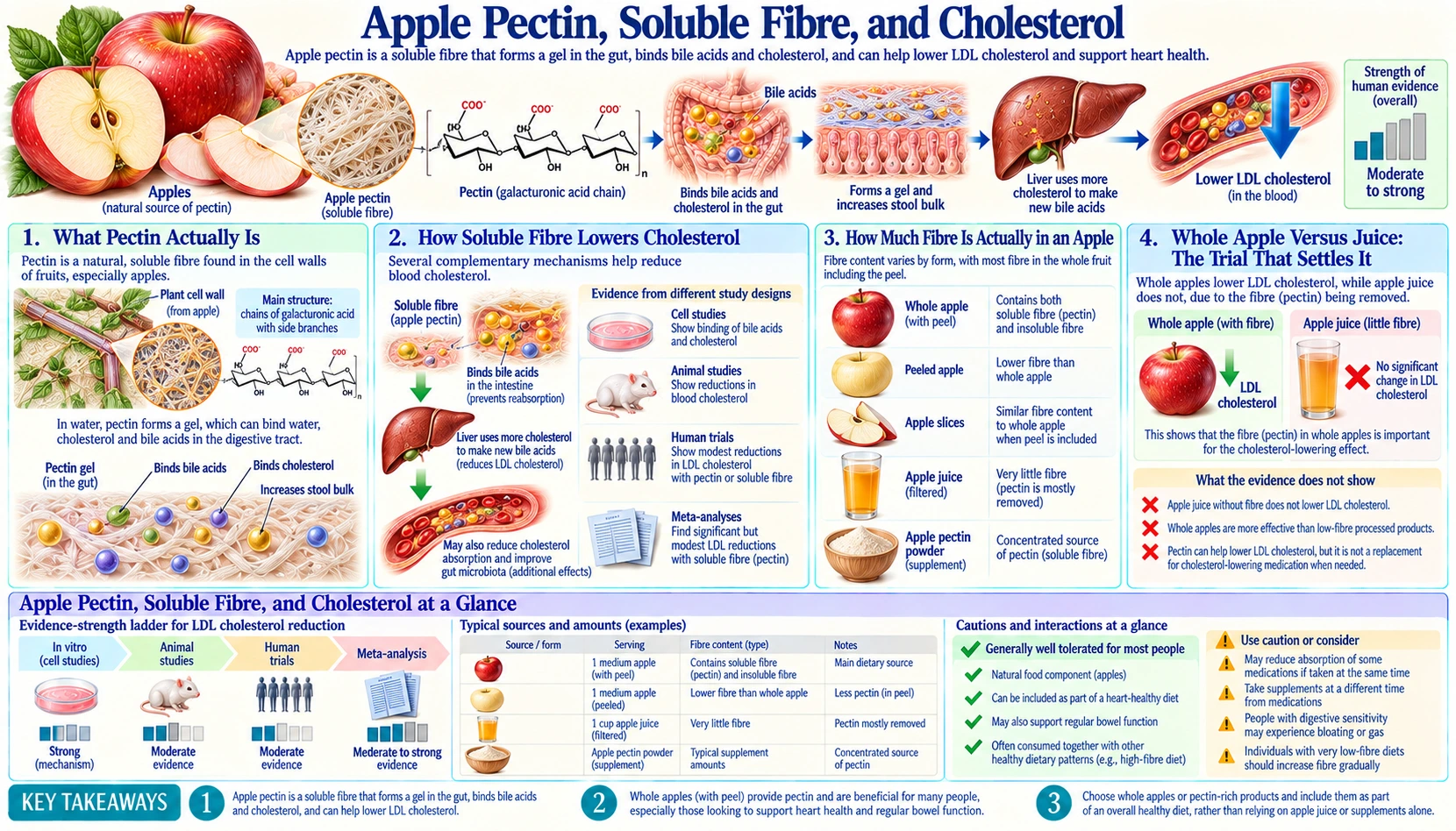 Pectin and Cholesterol — scientific infographic poster