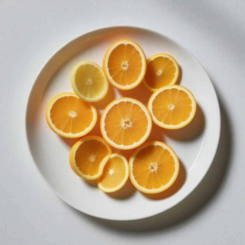 Fresh orange segments