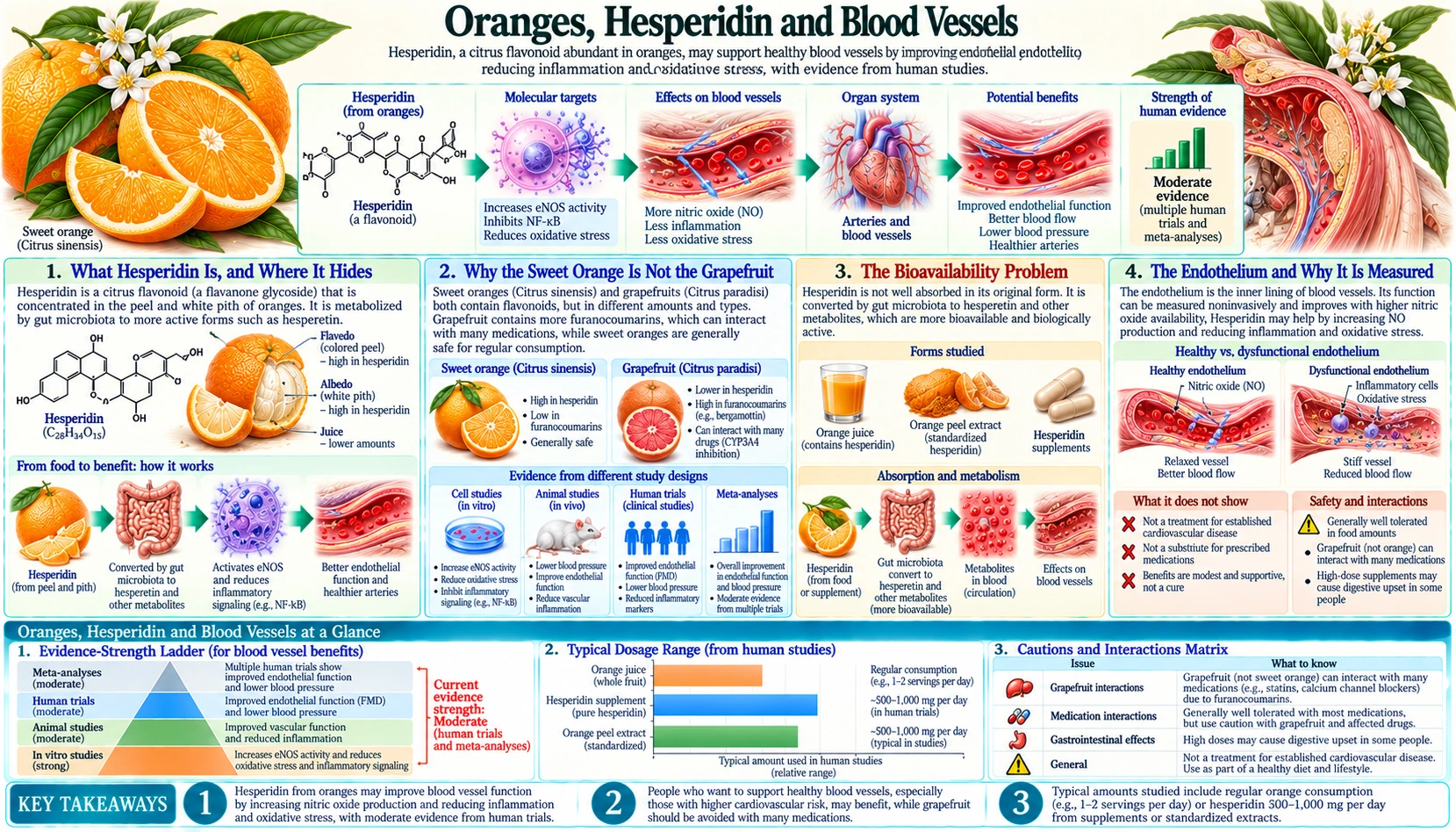 Hesperidin and Blood Vessels — scientific infographic poster