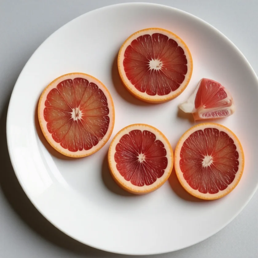 Blood orange, coloured by anthocyanins