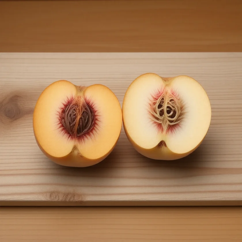 Yellow and white peach flesh