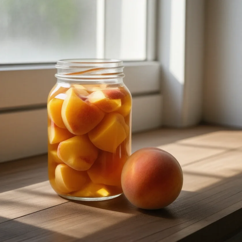 Canned and fresh peaches