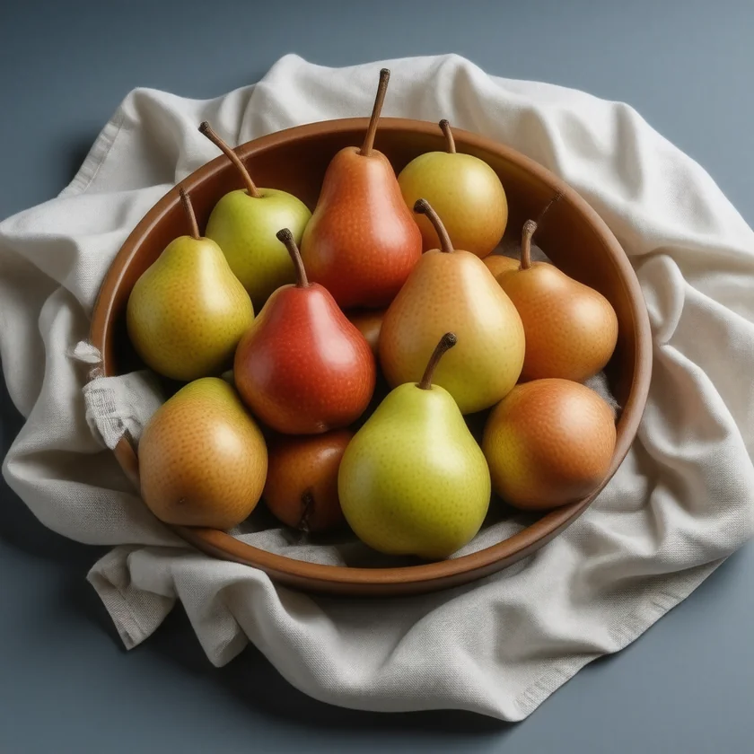 Pears of several varieties