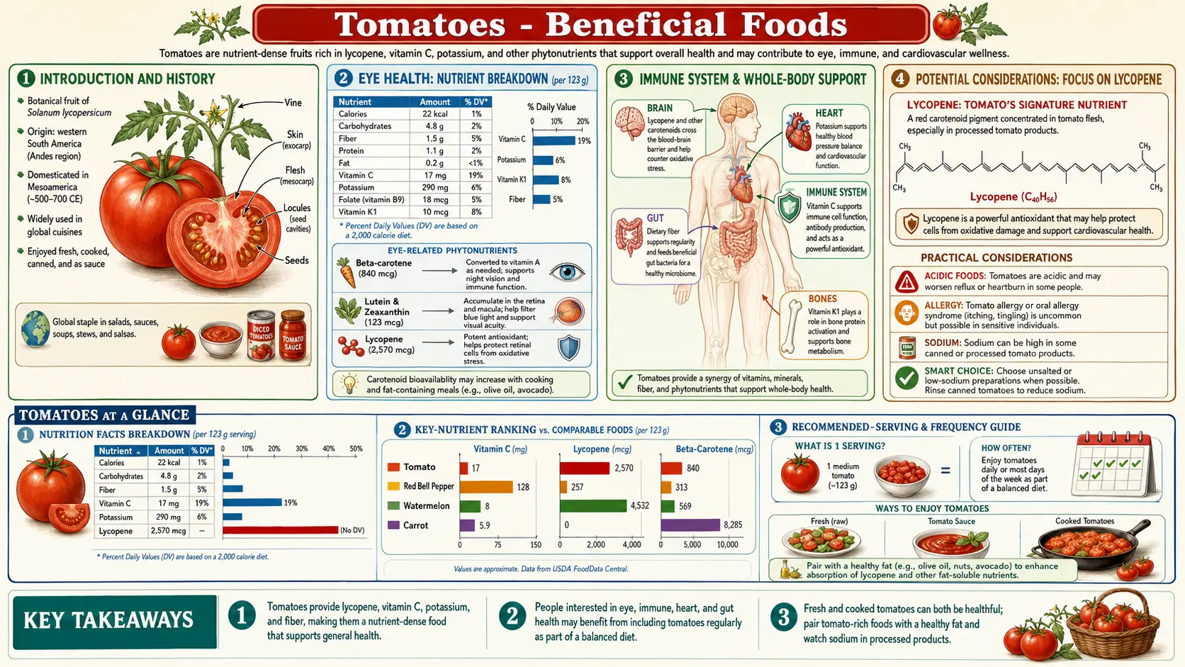 Tomatoes — scientific infographic poster