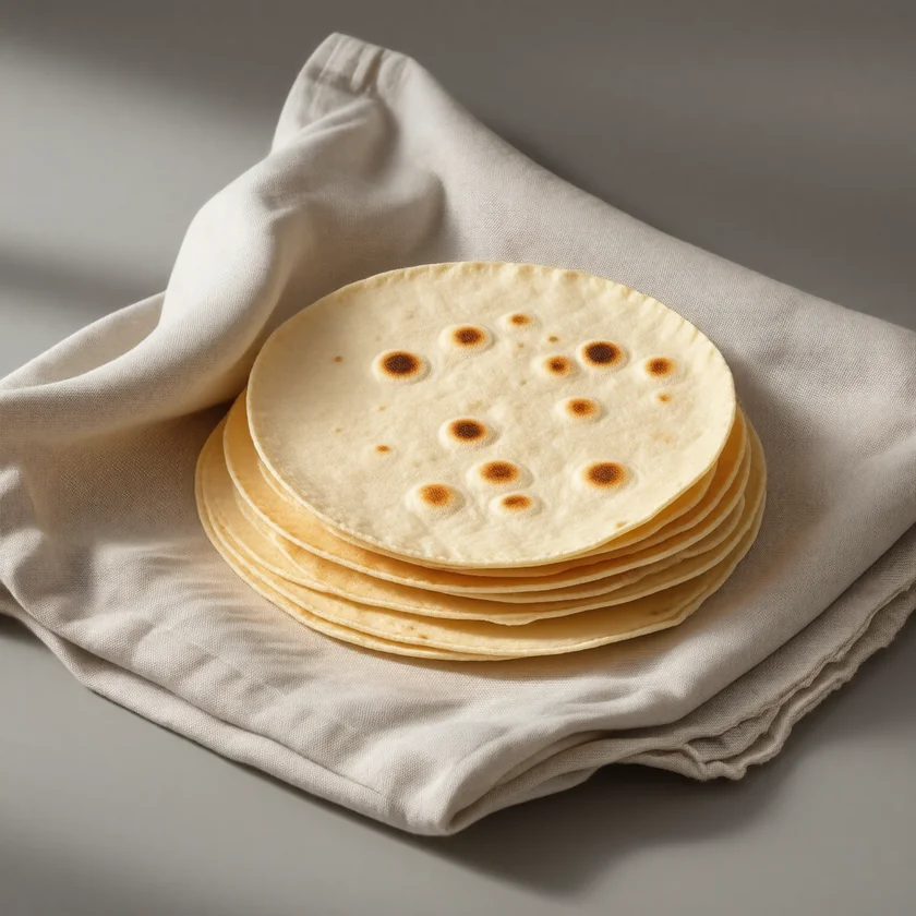 Corn tortillas, a traditional cooked corn food
