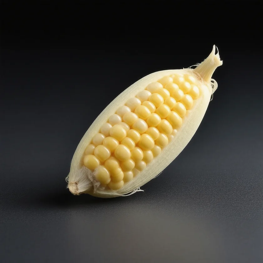 Inside a corn kernel: skin, starch and germ