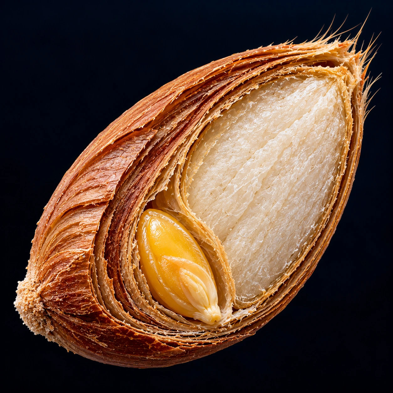 Cut-away illustration of a wheat kernel