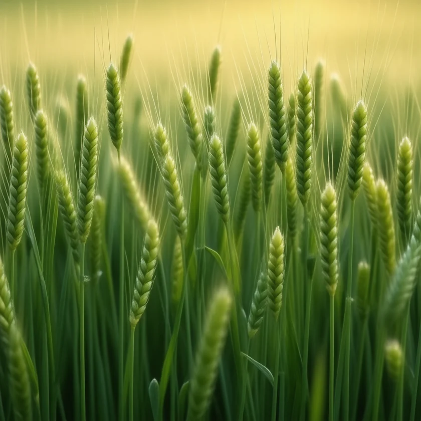 Young wheat in spring